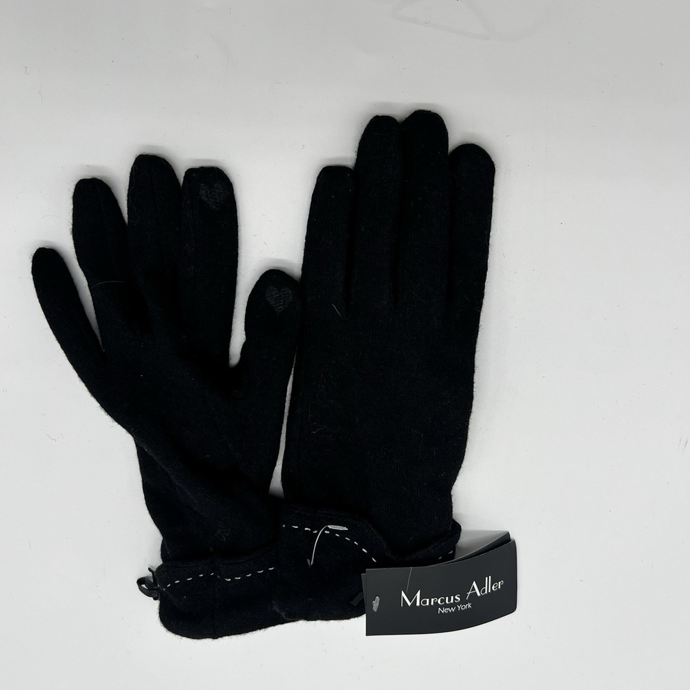 Marcus Adler‎ Ruched Touchscreen Gloves Womens Size One Size Black NWT